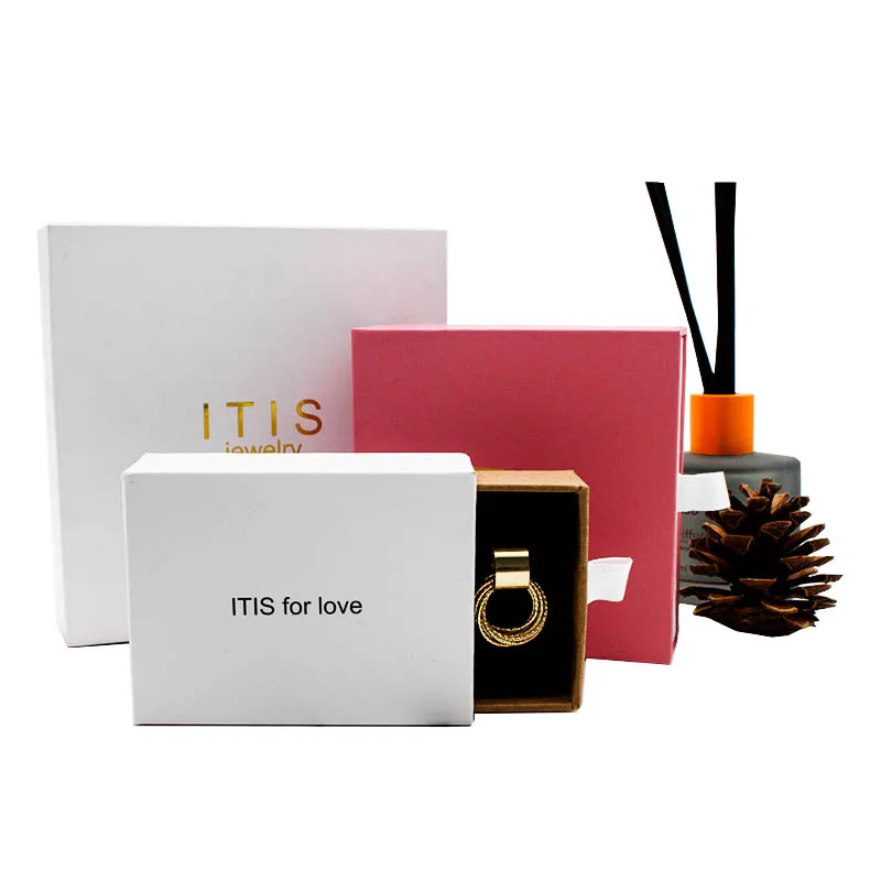 Custom luxury velvet set paper jewelry packaging box