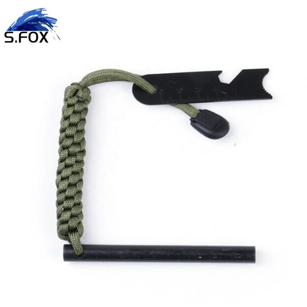 12.7*127 High Class Durable Para cord Lanyard Weaving Ferrocerium Flint Rod