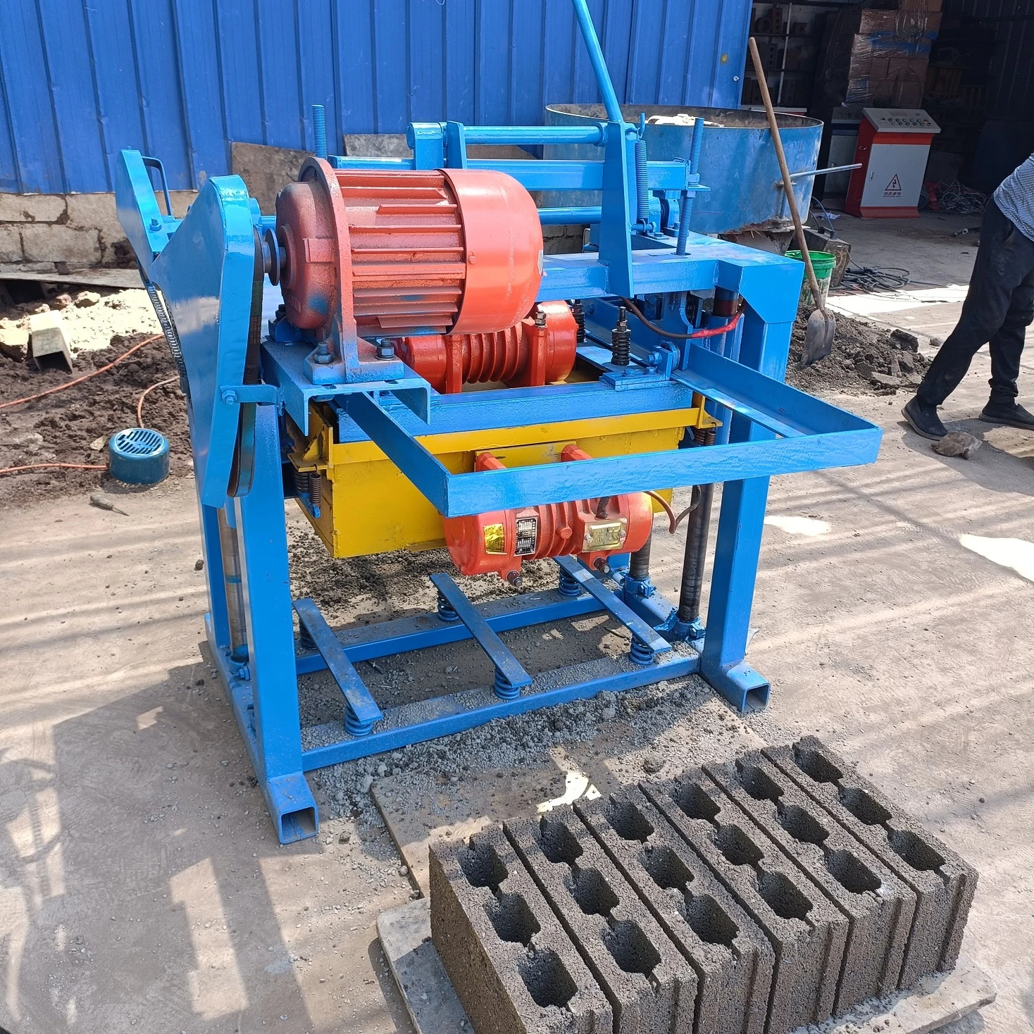 Kaidong QT4-45 Hollow concrete block making machine Brick Making Machine Price brick making machinery