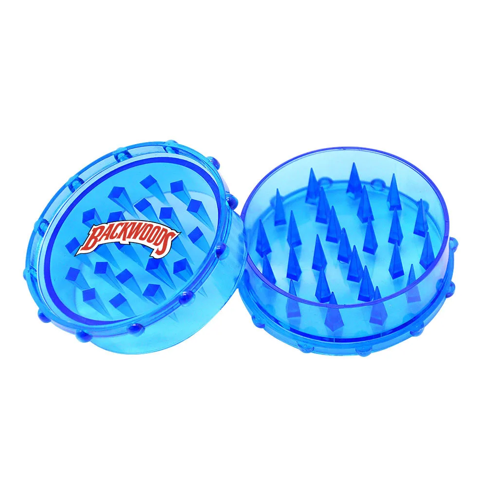 New product   smoking grinder wholesale 75mm transparent portable 2-layers acrylic smoke grinder