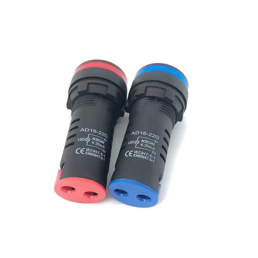 22mm 6v 12v 24v-48v 110v 220v long size ad16 Signal lamp