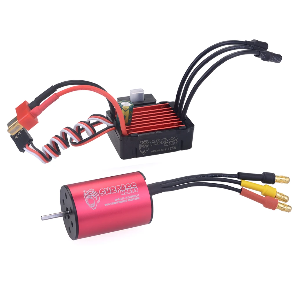 Surpass Hobby Waterproof 2435 Brushless Motor with 25A ESC Combo Rc for Remote Control Boat Drag