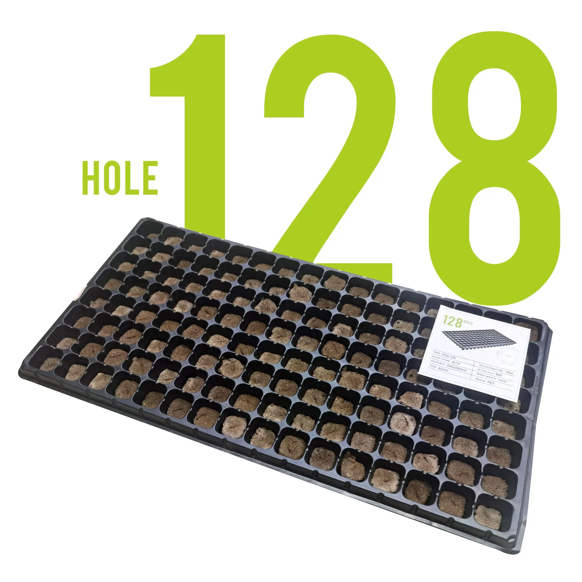 32 50 72 128  well cell seed entry tray starter tray for seedling planting, propagation, and germination stoppers