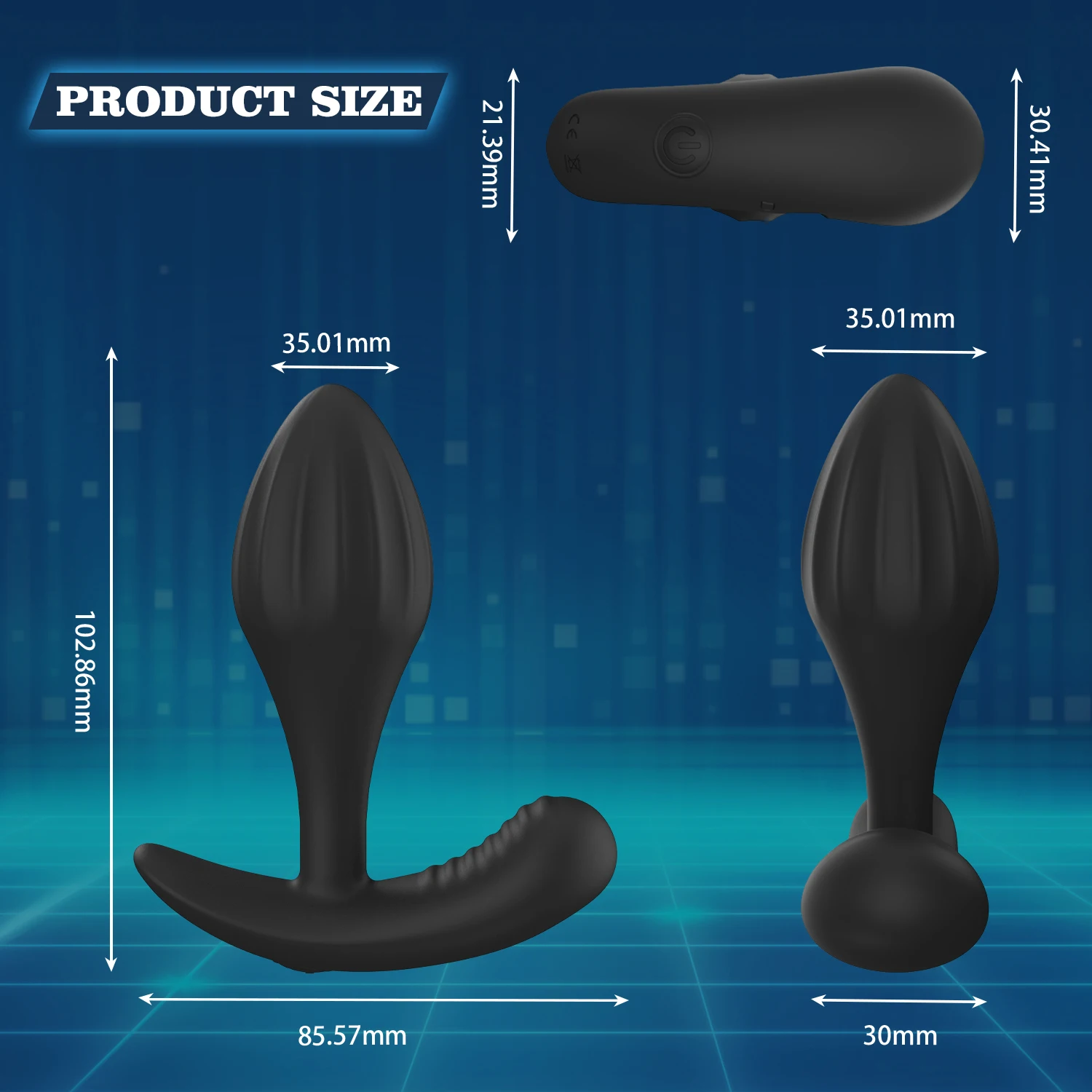 Ylove Soft Silicone 10 Vibration Anal Plug with Wireless Remote Control for Male Female Toys Anal Sex