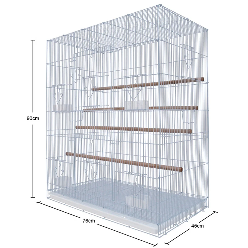 45*76*90cm multi food boxes design large size  parrot budgie canary cage detachable pet birds house