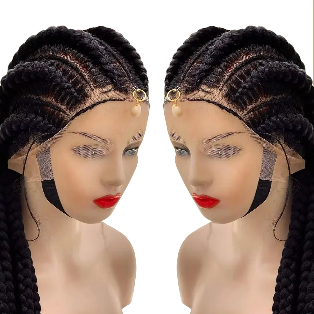 Cheap Quality Full Lace Human Hair Braided Wigs For Black Women 360 Transparent Hd Lace Frontal Wigs Human Hair Lace Front Wigs