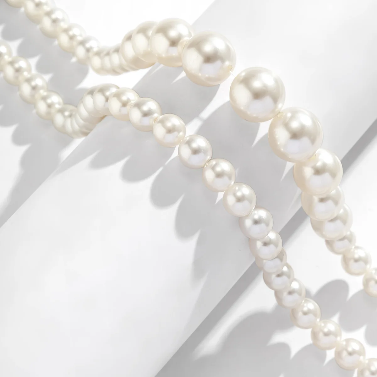 Wholesale Hot sales New Fashion Necklace Double-layer Pearl Choker Necklace Pearl Beaded Necklace