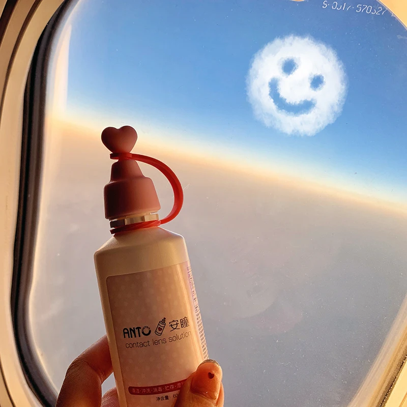 
ANTO Contact myopia glasses care solution 60ml*4 color lens special potion vial genuine flagship store 