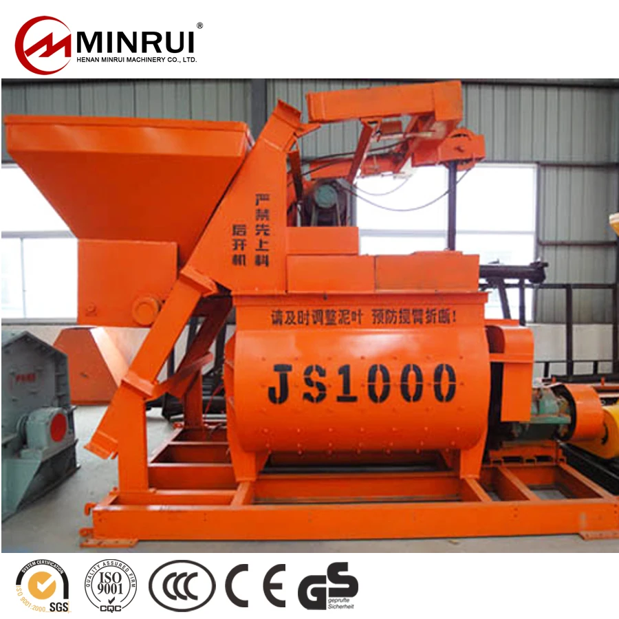 Minrui CE JS1000 Concrete Mixer 1m3 Capacity For Sale
