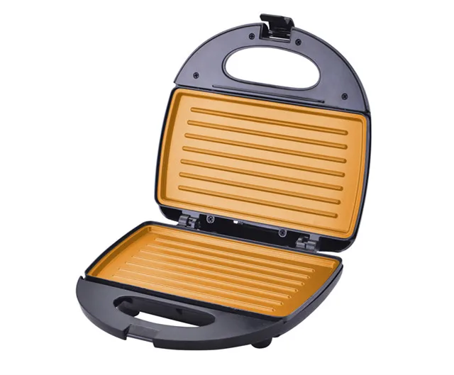 Небольшая кухонная техника, прочный 2 ломтика, 700 Вт, Электрический жареный тостер-сэндвич