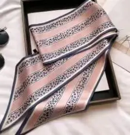 2024 New Collection Customized Brown Beige Checkered Jacquard Printed Silk Scarf Made Ready Stock Wholesale Bulk Order