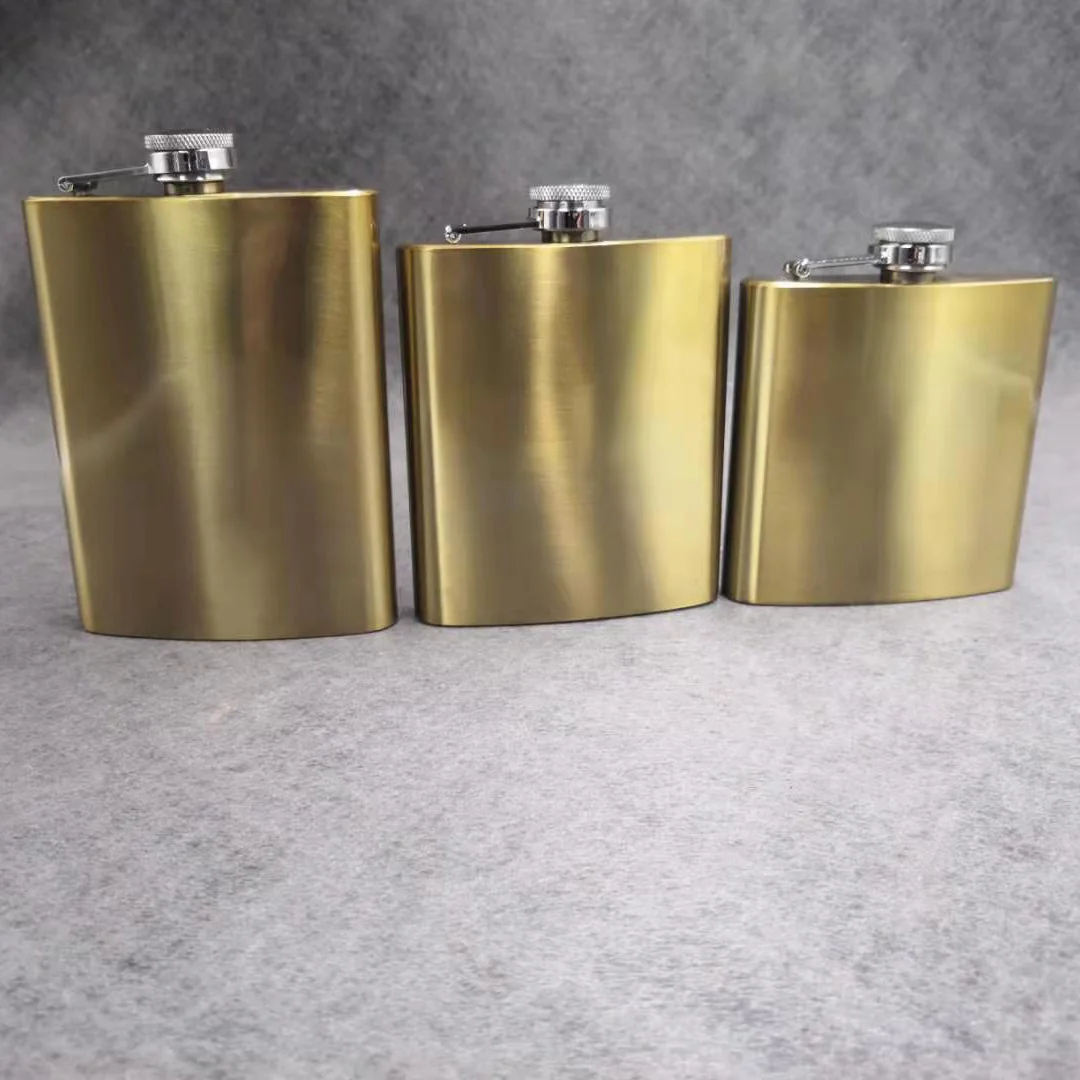 
304 stainless steel matt black 6oz hip flask 