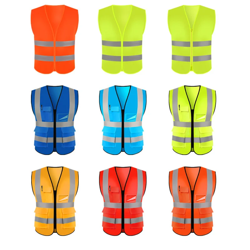 Изготовление логотипа на заказ рабочая одежда Hi Vis жилет для строительных рабочих защитная куртка желтый светоотражающий защитный