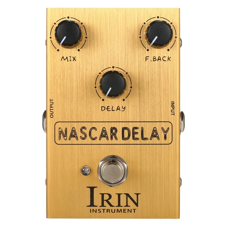 IRIN Delay Guitar Effect Pedal with Mix/Feedback/Delay 3 Control Knobs for Electric Guitar - NASCAR DELAY