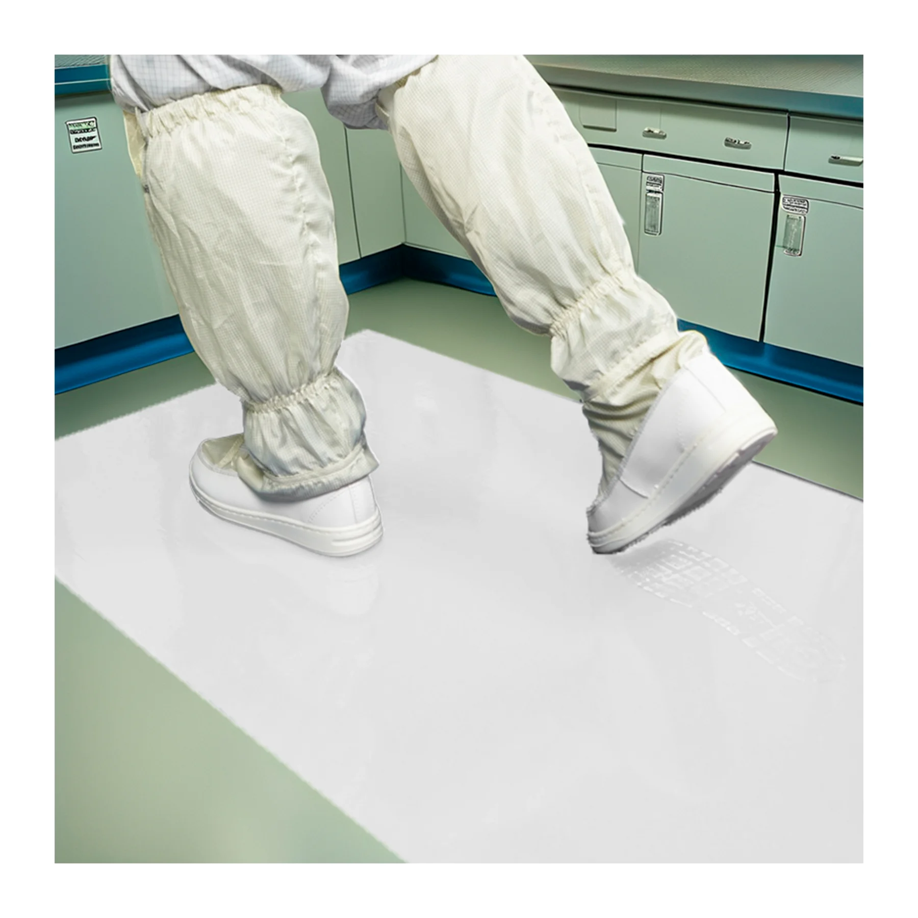 Antibacterial 24x36 Inch White Sticky Mat 30-Layers Peelable Disposable Lab Shoes Dust Removal Lab Cleaning