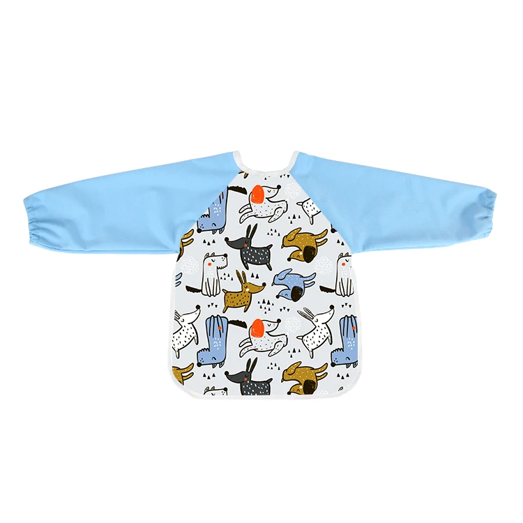 Baby Long Sleeve Bib Waterproof Coverall Set One-Piece Baby