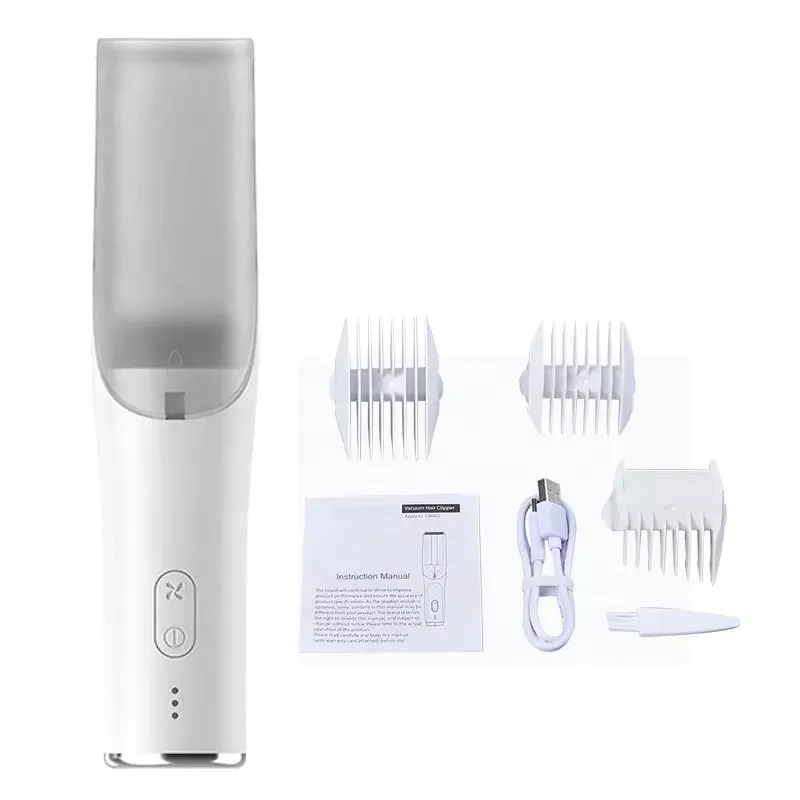 Waterproof ceramic blade hair shaver type c USB charging vacuum hair clipper trimmer machine electric baby hair trimmer