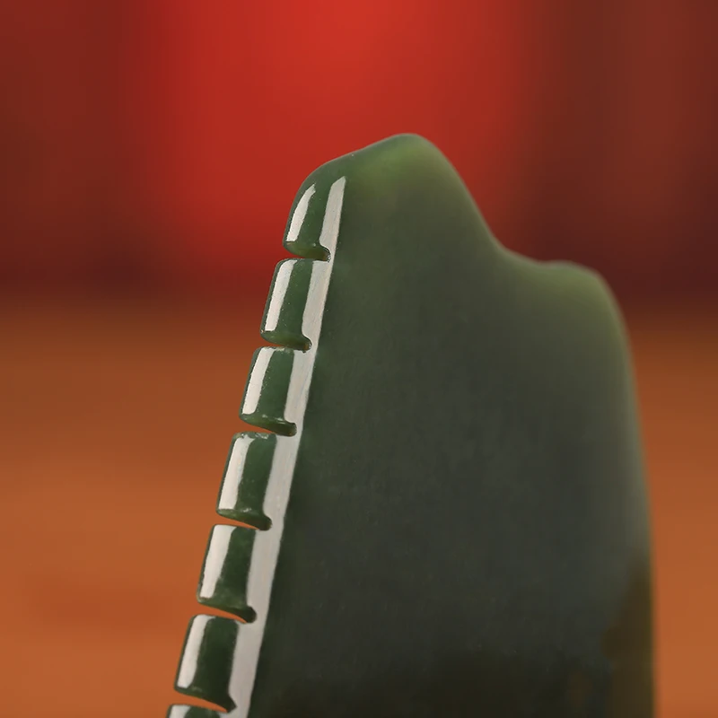 Натуральная бижутерия против старения, темно-зеленая яшма гуаша нефритовый нефрит, массажер гуаша, камень для доски