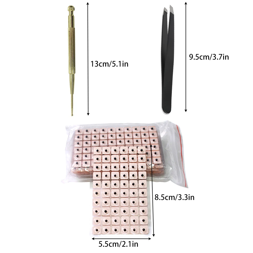 Multi-Condition Ear Seeds Acupuncture Kit with Acupuncture Ear Seeds 1200Pcs, Acupuncture Pen and  Probe Pen, Ear Chart