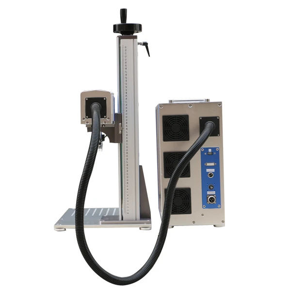 20w 30w 50w 100w split shape fiber laser marking machine work on metal material