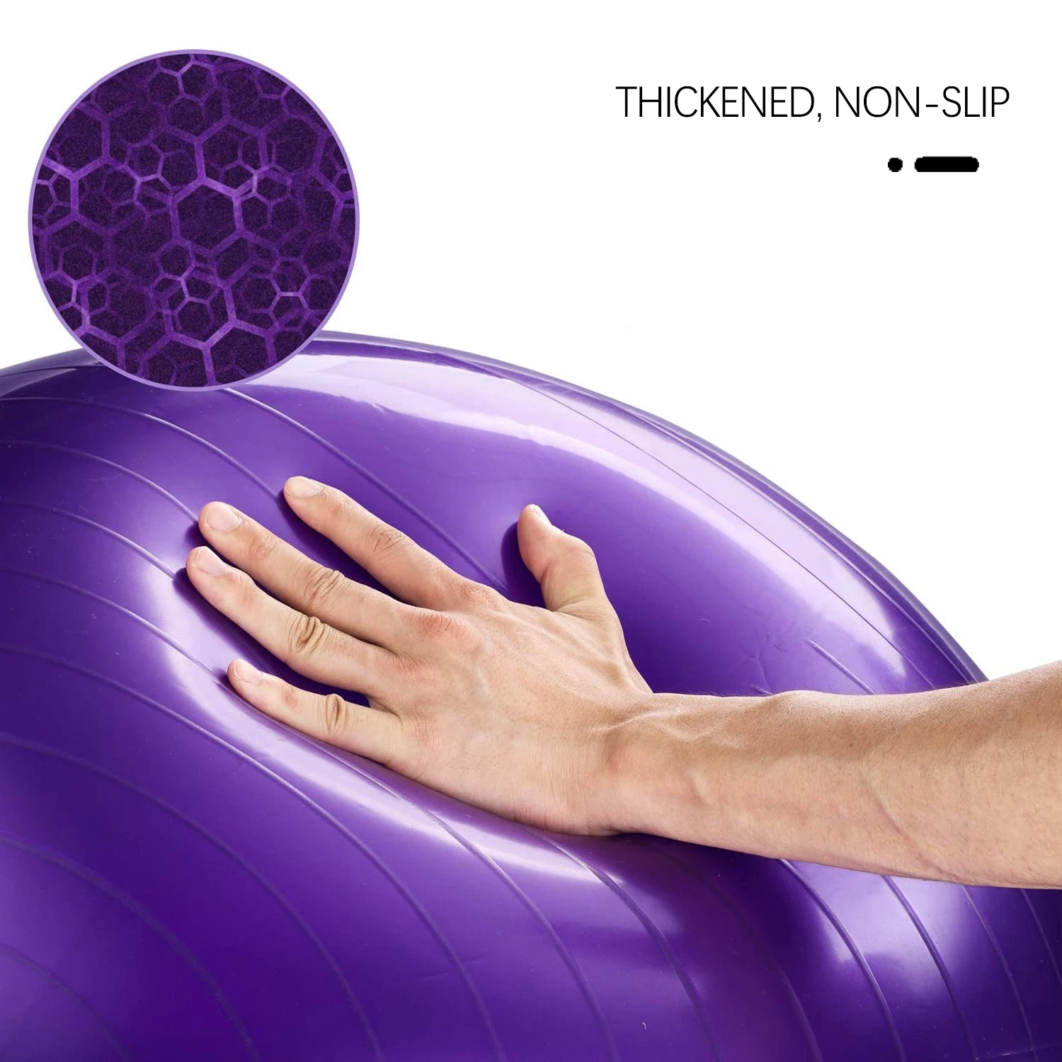 Custom PVC Yoga Pilates Ball 55/65/75CM Gym Fitness Ball with Pump