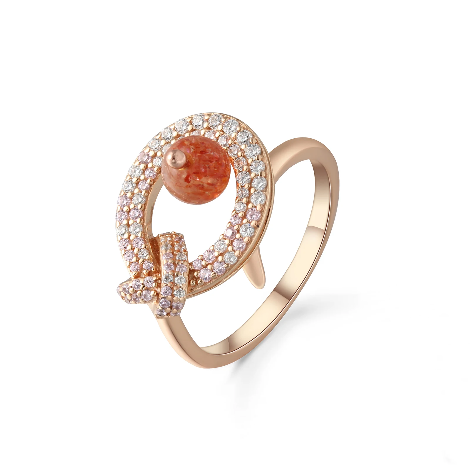 Fine Vintage 925 Silver18K Gold Plated Zircon Pendant Chain Jewelry Gemstone Golden Strawberry Quartz Crystal Charms Rings