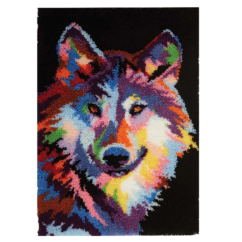 Latest DIY Embroidery Cross Stitch Animal Wholesale Latch hook rug Horse Handicraft