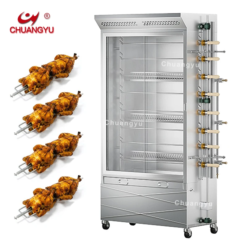 Chuangyu Upgraded Multi-Function New condition stainless steel grill chicken gas machine roast chicken