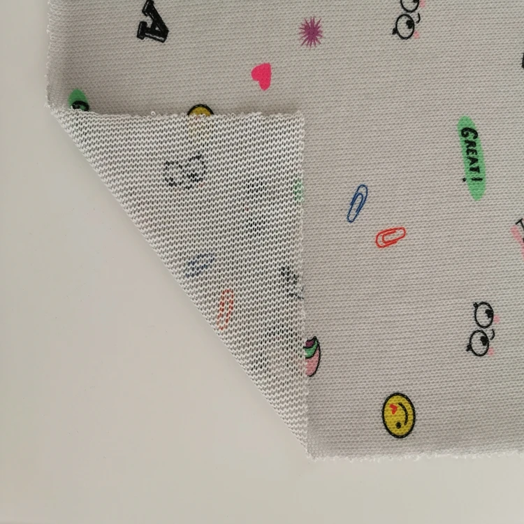 unicorn rainbow high quality breathable polyester hacci jersey fabric cute cartoon digital print fabric