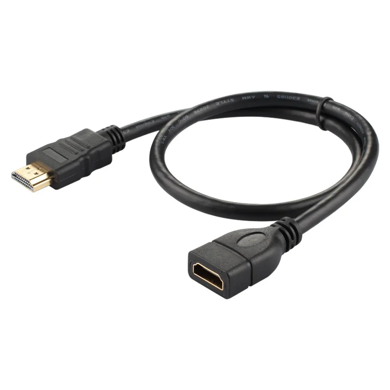 1.5m 2.0v 4K HDMI Male to HDMI Female Extension Cable with 24K Gold Plated Connector for 2160P 60Hz 1080P Ultra HD TV