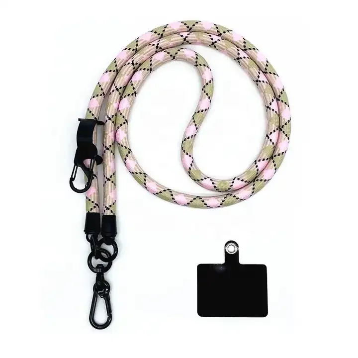 High quality custom universal braid personalized mobile phone slant strap cross body strap lanyard