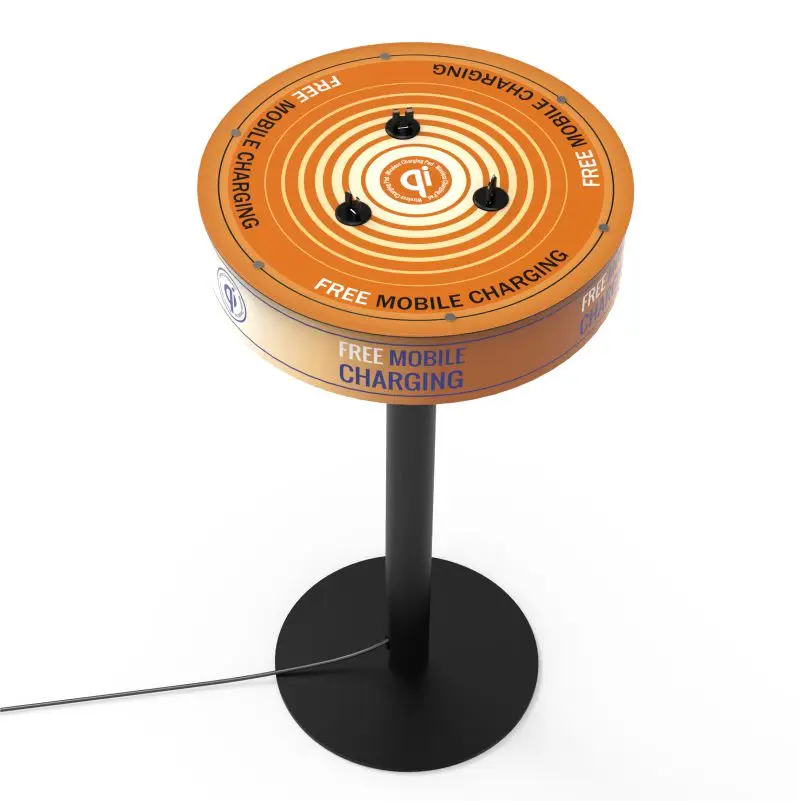  Kidigi charging table with qi wireless charger for lounging areas cafes restaurants bars schools and trade
