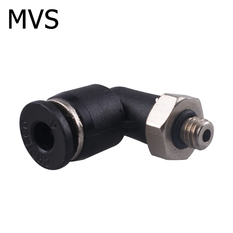 Plastic Material And Black Color L Type Push Elbow Tube and Pneumatic Fitting G1/8 and G1/4  90 Degree In Joint