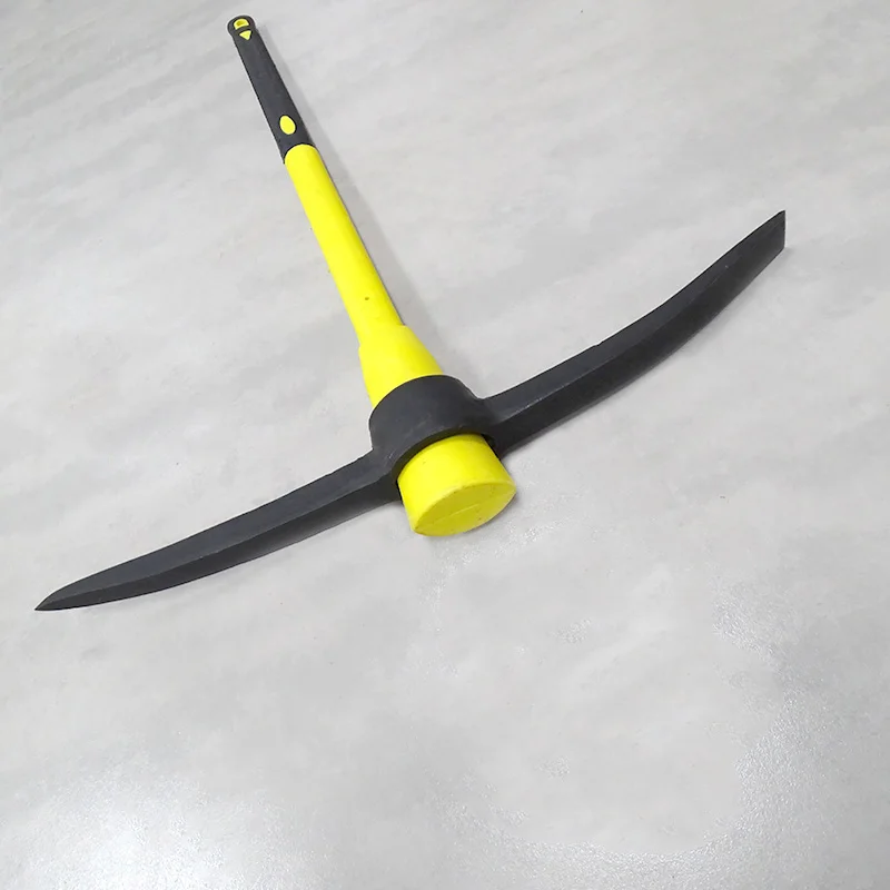 factory hot selling good quality South America South Africa market  railway steel garden Pickaxe with Fiberglass Handle