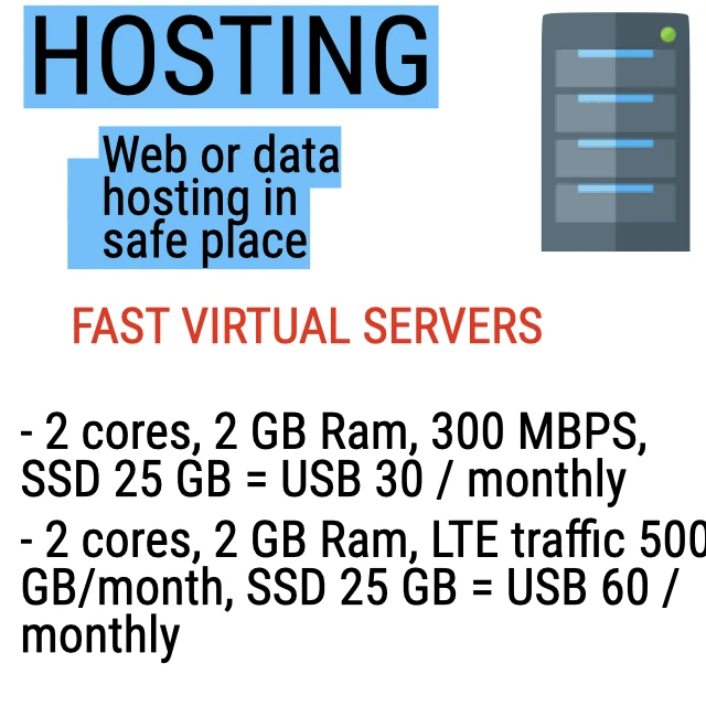 
Virtual servers for webhosting and other needs 