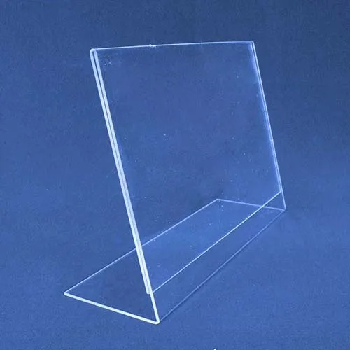 Horizontal Clear Acrylic Slant Back Ad Frame Sign Holder Slant Back Acrylic Sign Holder 11 x 8.5 Easel Display Frames