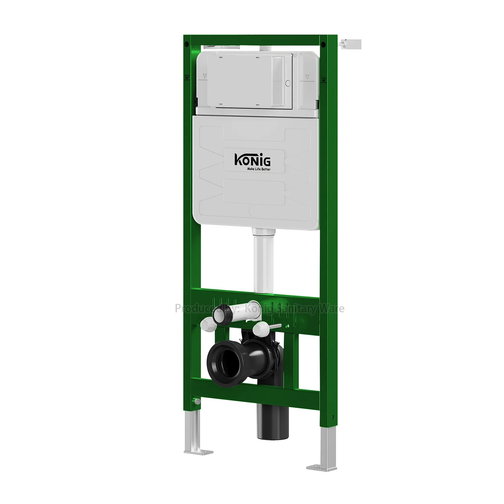 HDPE настенный унитаз скрытый резервуар для воды унитаза встроенный в стену с