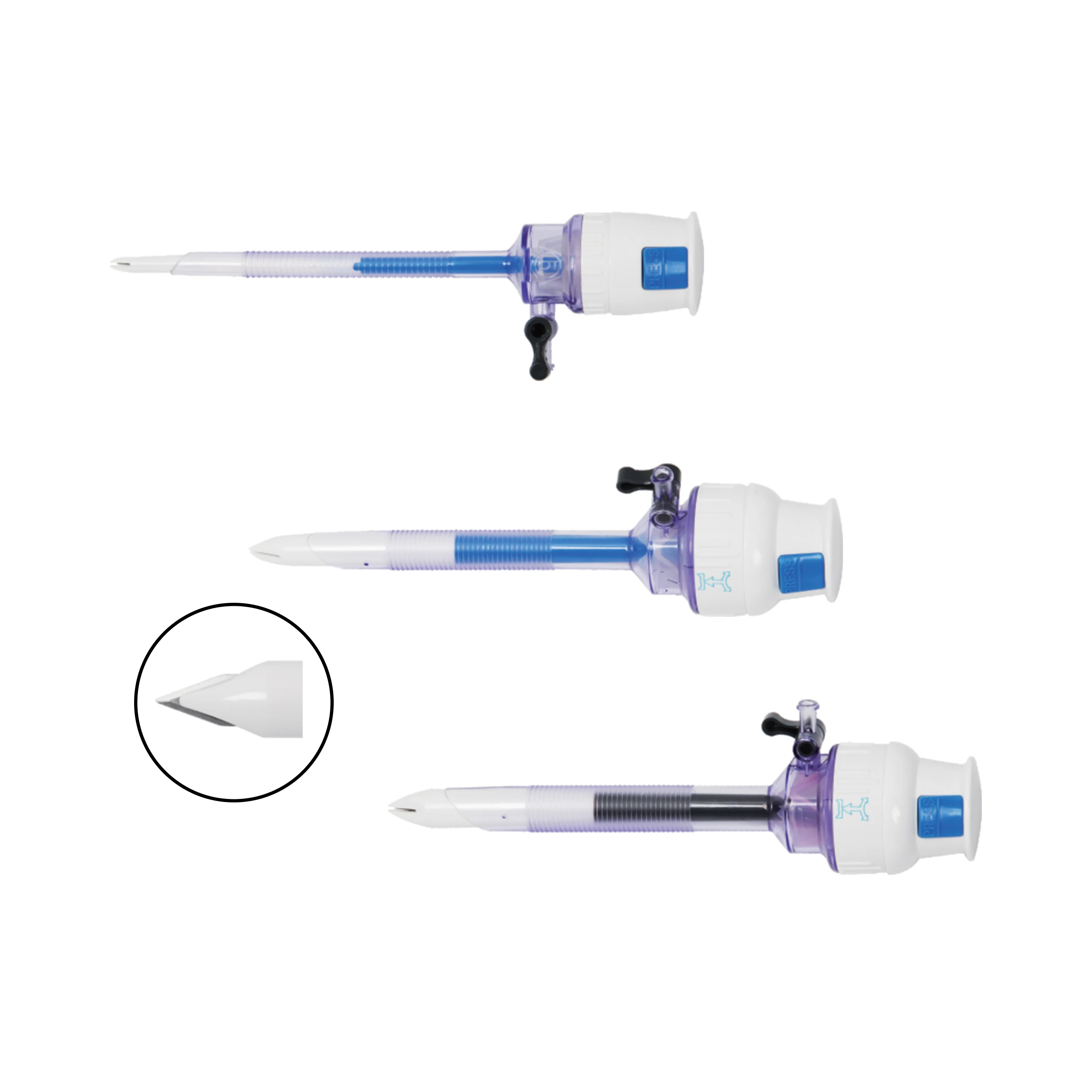 Disposable Bladeless Trocars Plastic Manual Power Laparoscopic Surgical Instruments Protective Puncture Device