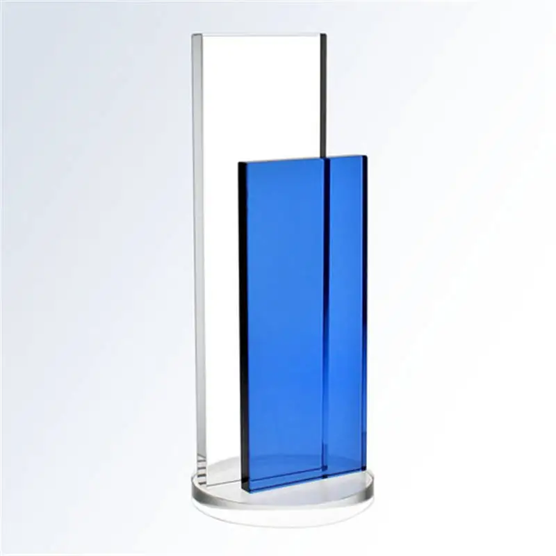 Acrylic Award Custom Logo Carved Blank Acrylic Trophy With Base