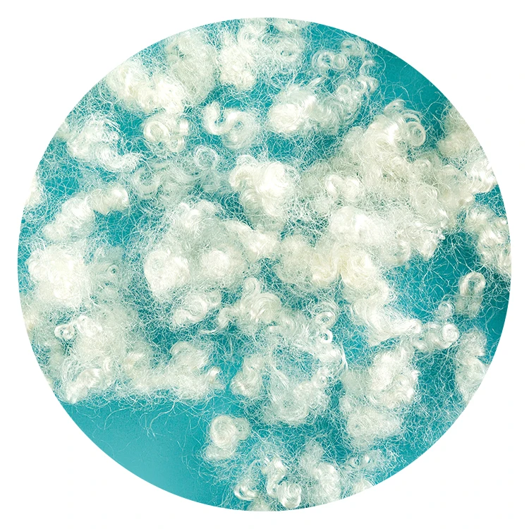 3 D 32 mm recycled / virgin HCS 3 7 15D HCS Fiber siliconized  polyester staple fiber