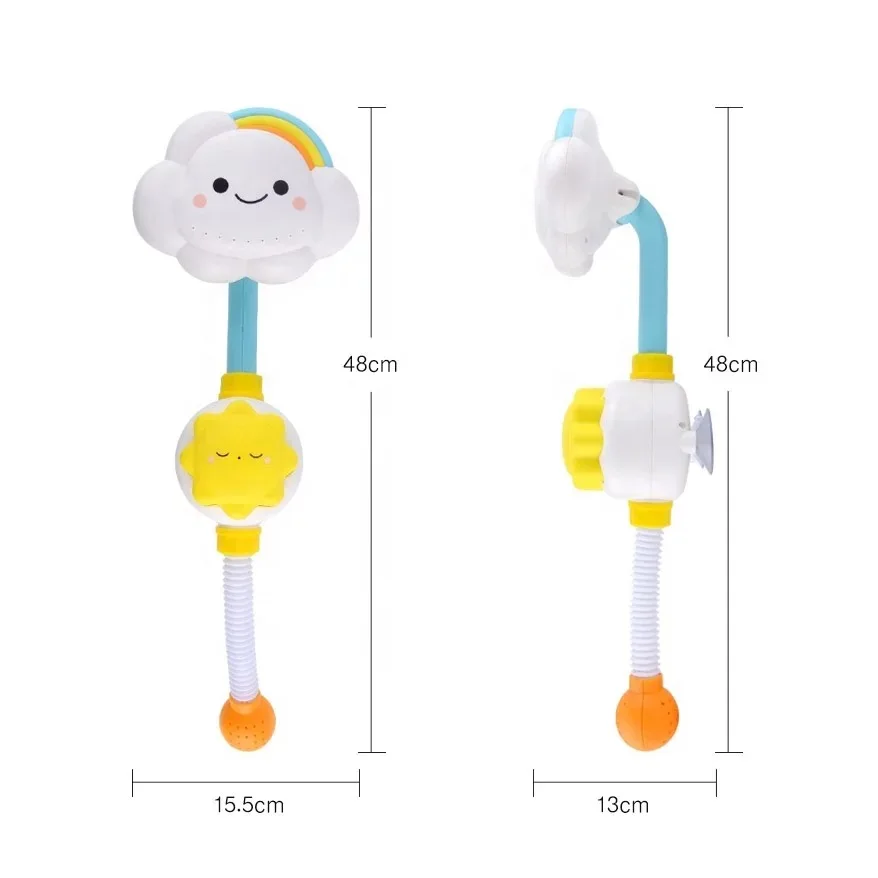 Popular Tik Tok Hand Press Water Spray Cloud Play Set Sprinkler Toy Manual Bathtub Toy Shower Kids Bath Toys