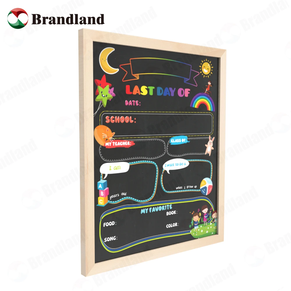 Винтажные доски из твердой древесины, Настольная цветная печатная доска, деревянная доска для записей, доска, свободно стоящая полка