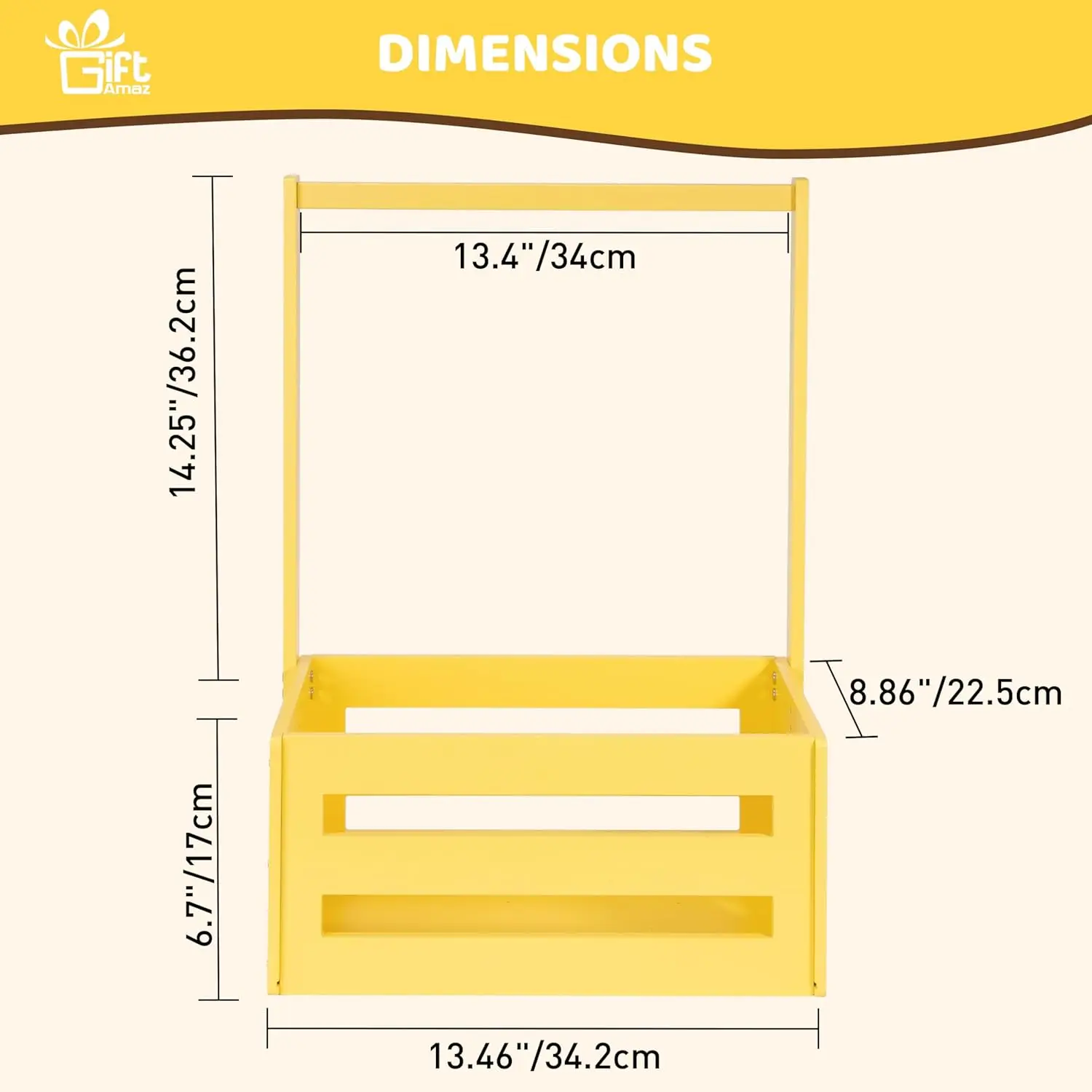 Wooden Baby Shower Crate Closet Baby Storage Crate with Handle  Baby Shower Gifts Basket Pregnancy Gifts for New Parents