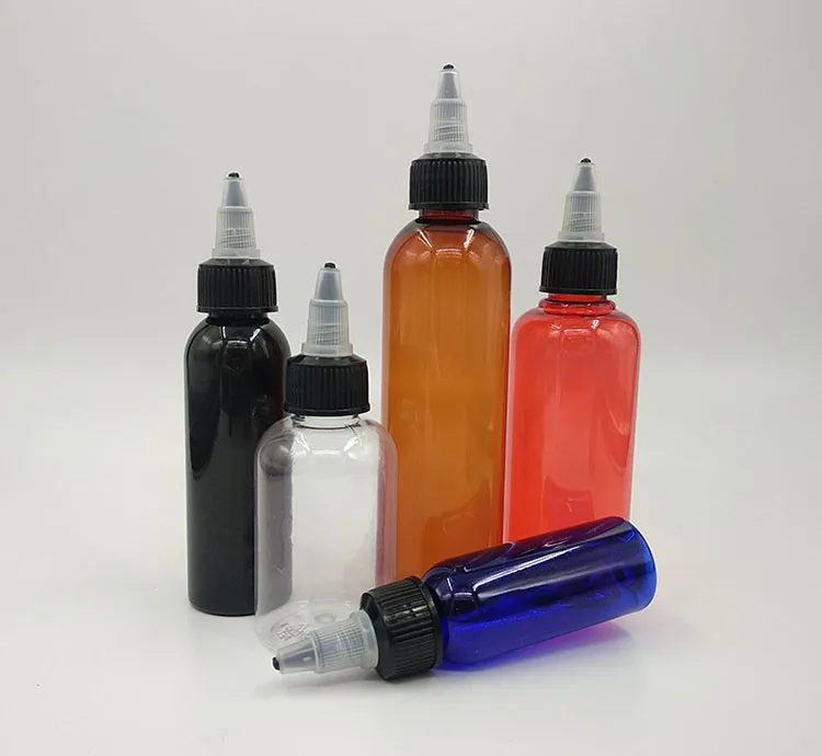 120ml 4oz Dropper PET Twist Top Cap Applicator liquid Squeeze Bottle for sauce use