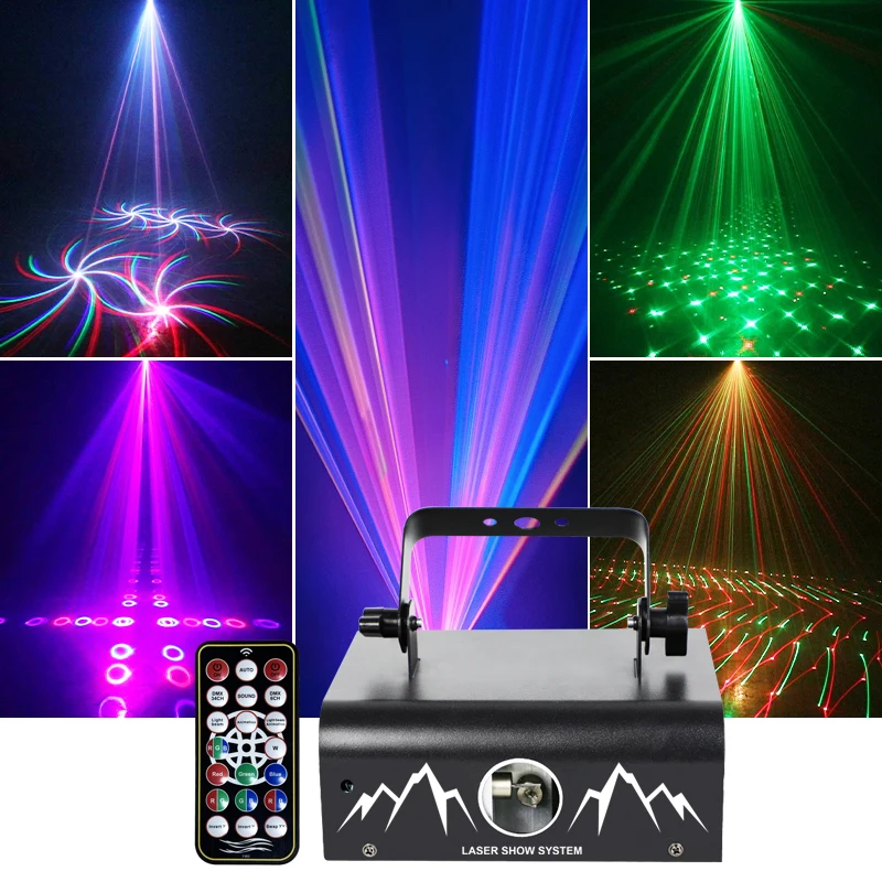 1000 MW Full Color 3D Animation Laser Lights with DMX-512 & Sound Activated - Perfect For Bars Clubs DJs & Stage Lighting