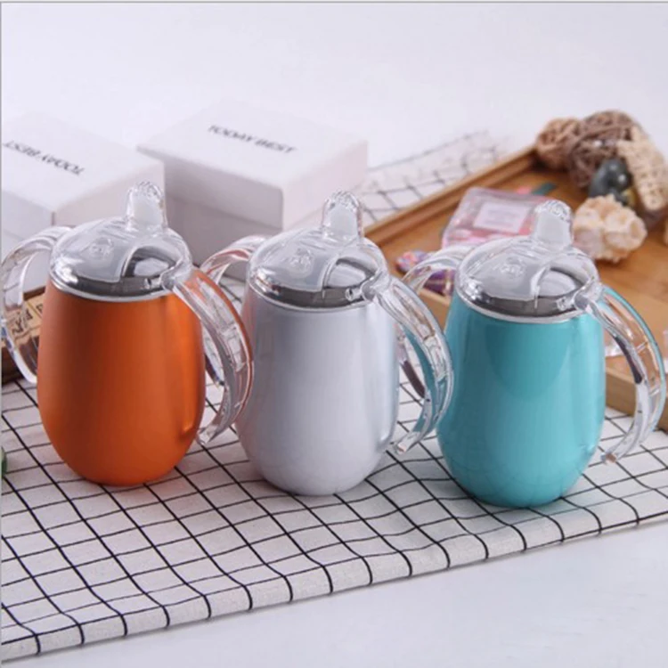 12 oz sippy cup stainless steel kids tumbler easy drinking milk mug