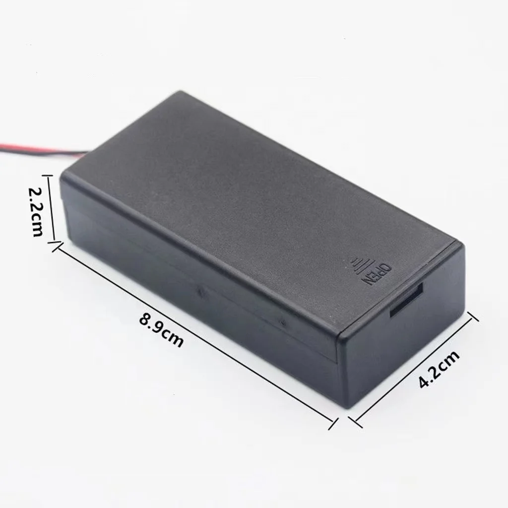 Hot Selling 18650*2 Battery Holder Box with Cover Switch and Customized Terminal  Battery Holder/box/case User 18650 Battery