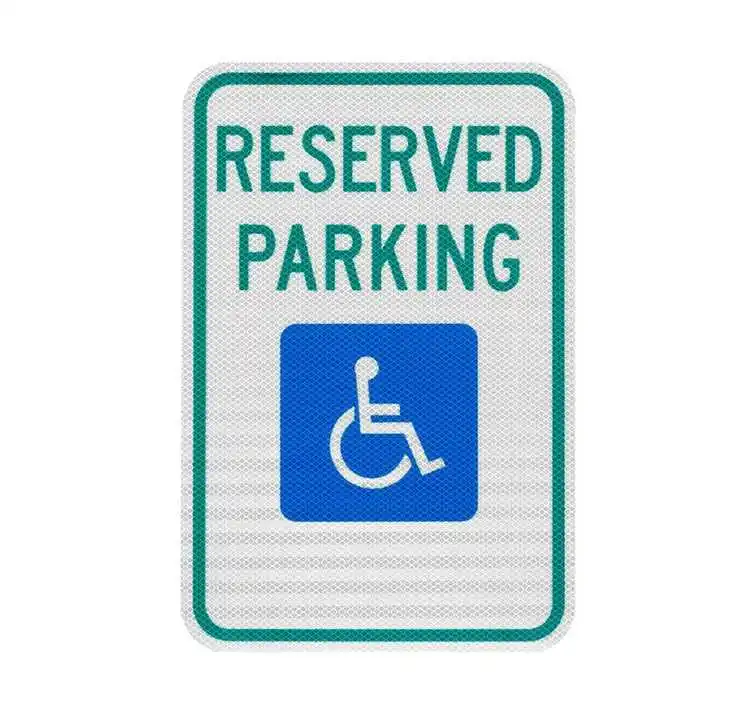 Engineer Grade Reflective Material Green EV Reserved Parking Sign Electric Vehicle Charging Only Sign