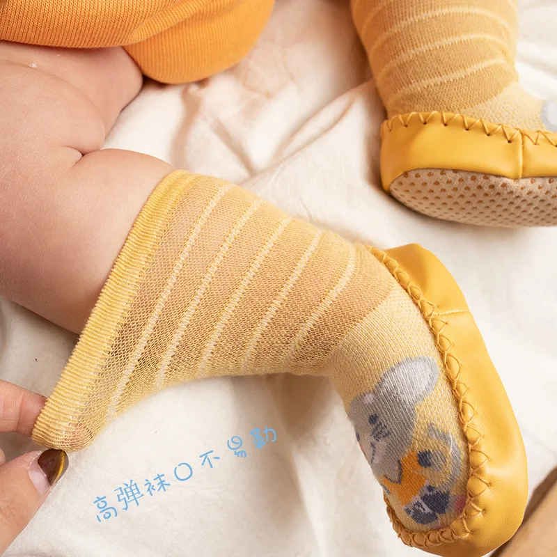 Newborn Baby Toddler Socks Shoes Long Tube Booties Mesh Kids Socks Summer Cute Kid Baby Girl Cartoon Socks