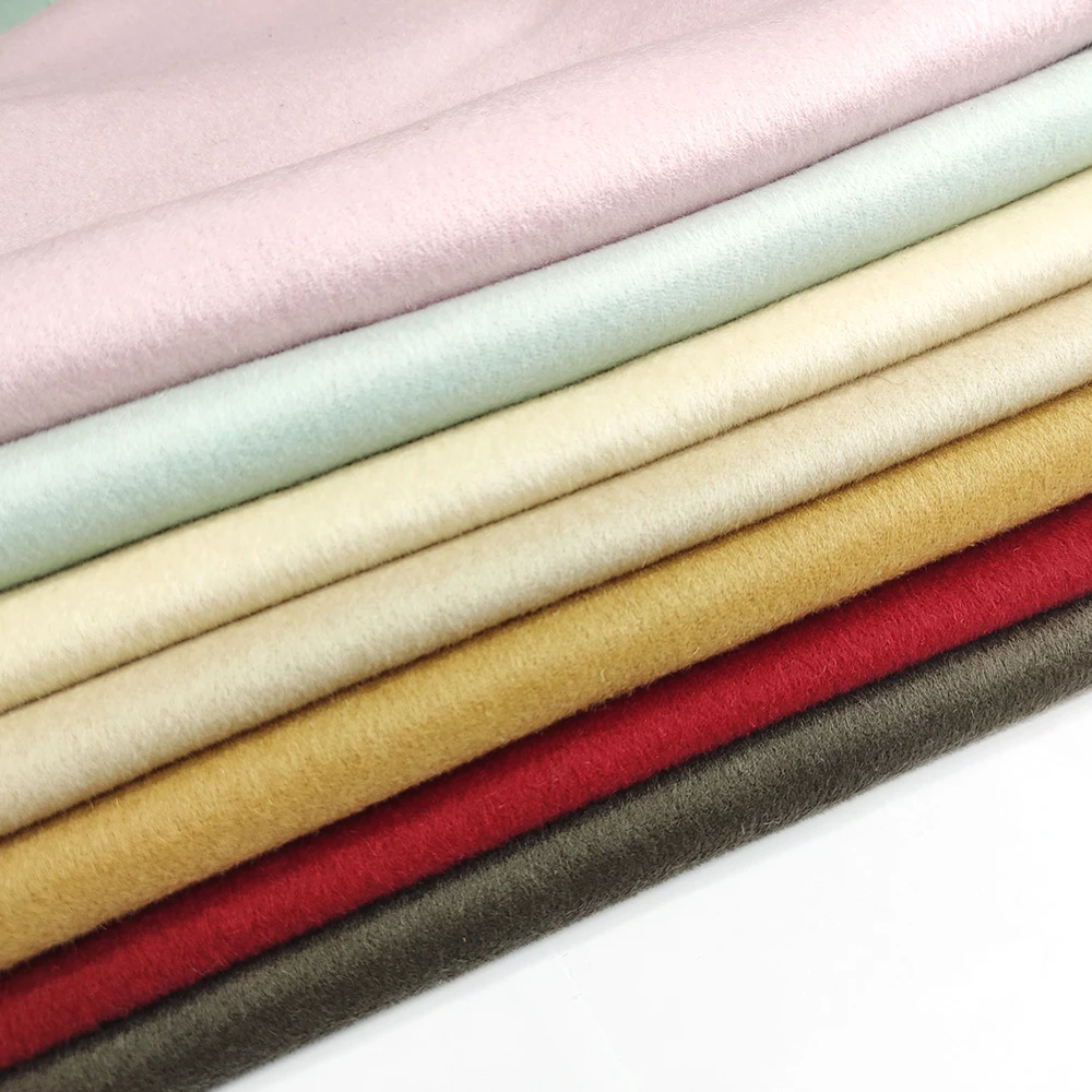 100% wool 830-850g/m double sided smooth wool coat fabric